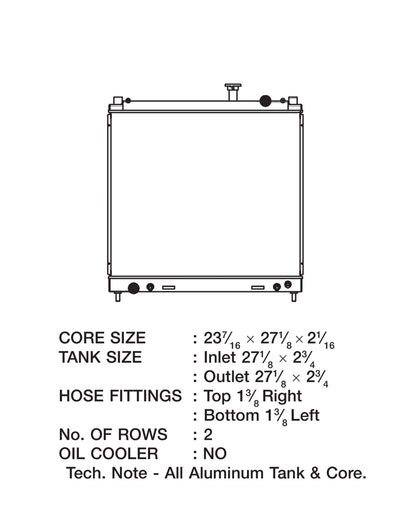 CSF 04-14 Nissan Titan 05-14,Armada 04-13 Infiniti QX56 3328 Technical Drawing