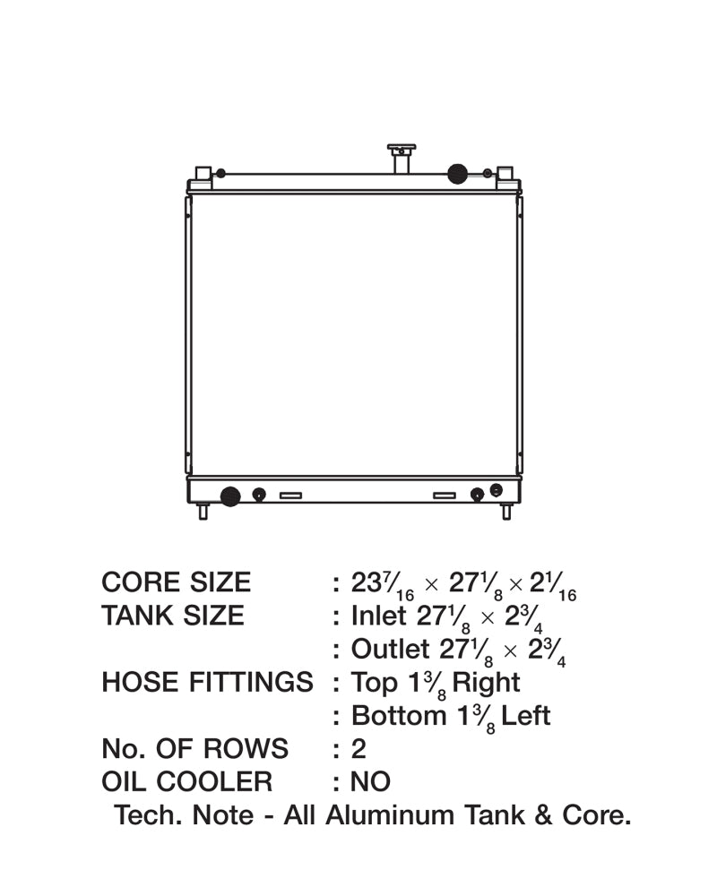 CSF 04-14 Nissan Titan 05-14,Armada 04-13 Infiniti QX56 3328 Technical Drawing