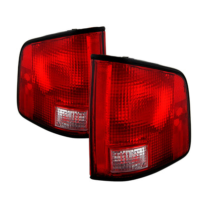 SPYDER Xtune Chevy S10 94-04 w/ Black Edge OE Style Tail Lights OEM ALT-JH-CS1094-OE-RC 9029790 9029790 Photo - Primary