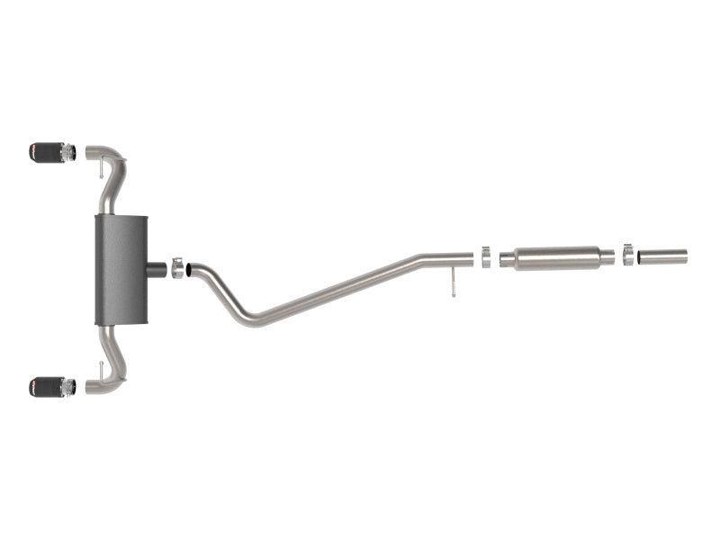 aFe Ford Bronco Sport 21-22 L3-1.5L (t)/L4-2.0L (t) Vulcan Cat-Back Exhaust System- Carbon Tips 49-33142-C 49-33142-C Photo - Unmounted
