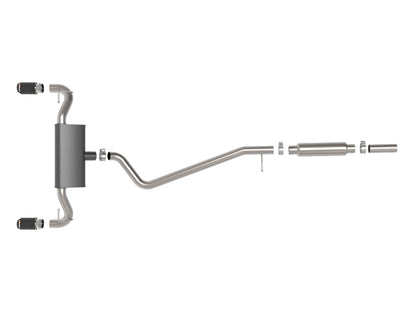 aFe Ford Bronco Sport 21-22 L3-1.5L (t)/L4-2.0L (t) Vulcan Cat-Back Exhaust System- Carbon Tips 49-33142-C 49-33142-C Photo - Unmounted