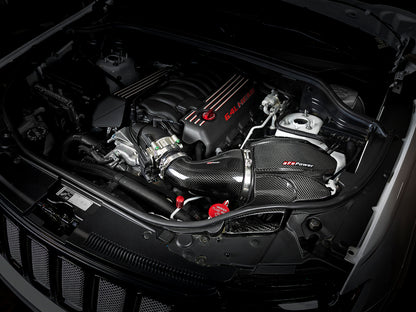 aFe Momentum Carbon Fiber CAIS w/ Pro Dry S Filter 12-19 Jeep Grand Cherokee SRT8 (WK2) V8-6.4L 58-10001D 58-10001D Photo - Mounted