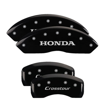 MGP 4 Caliper Covers Engraved Front Honda Engraved Rear Crosstour Black finish silver ch 20211SCSTBK 20211SCSTBK Photo - Primary