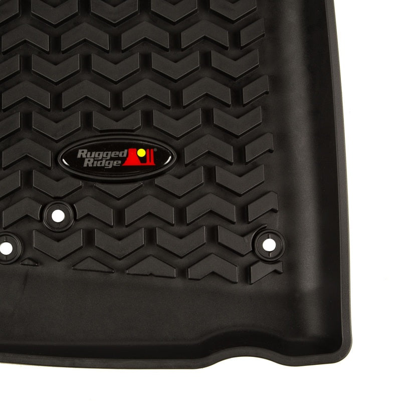 Rugged Ridge All Terrain Floor Liner, Front Pair, Black; 07-18 Jeep Wrangler JK/JKU 12920.01 Photo - Unmounted