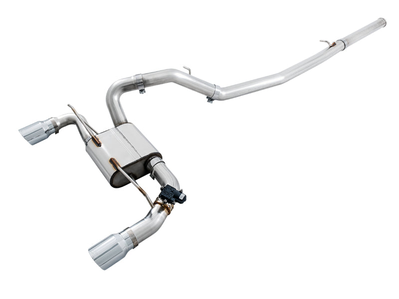 AWE Tuning Ford Focus RS SwitchPath Cat-back Exhaust - Chrome Silver Tips 3025-32024 3025-32024 Photo - Primary