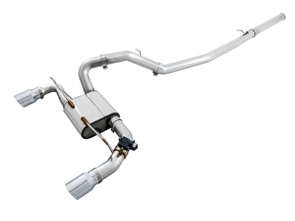 AWE Tuning Ford Focus RS SwitchPath Cat-back Exhaust - Chrome Silver Tips 3025-32024 3025-32024 Photo - Primary