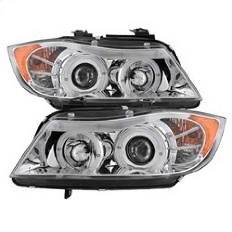 Spyder BMW E90 3-Series 06-08 Projector LED Halo Amber Reflctr Rplc Bulb Chrm PRO-YD-BMWE9005-AM-C 5009012 5009012 Photo - Primary