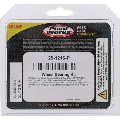 Pivot Works Eton, Kawasaki Wheel Bearing Kit Premium Bearings 25-1216-P 25-1216-P Photo - Primary
