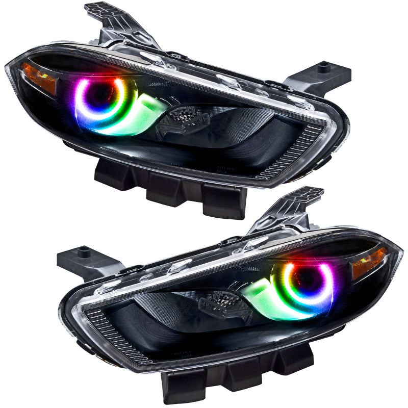 ORACLE Lighting Oracle 13-14 Dodge Dart (HID Style) SMD HL - Black - ColorSHIFT w/o Controller 7142-334 7142-334 Photo - Primary