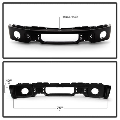 Spyder Ford F150 09-14 w/Fog Light Hole Front Bumper - Black (OEM # 9L3Z17757DPTM) 9948459 9948459 Photo - Unmounted