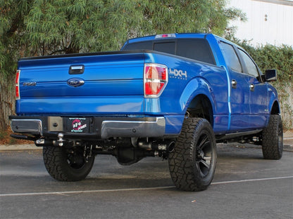 aFe Cat-Back Stainless Steel Dual Exit Exhaust System -  Ford F-150 11-14 49-43056-B Photo - Mounted