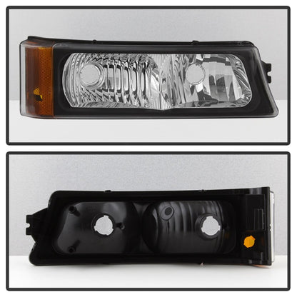 SPYDER xTune Chevy Silverado 03-06 Projector Headlights 4pcs - LED Halo - Black PRO-JH-CSIL03-SET-BK 9036774 9036774 Photo - Unmounted