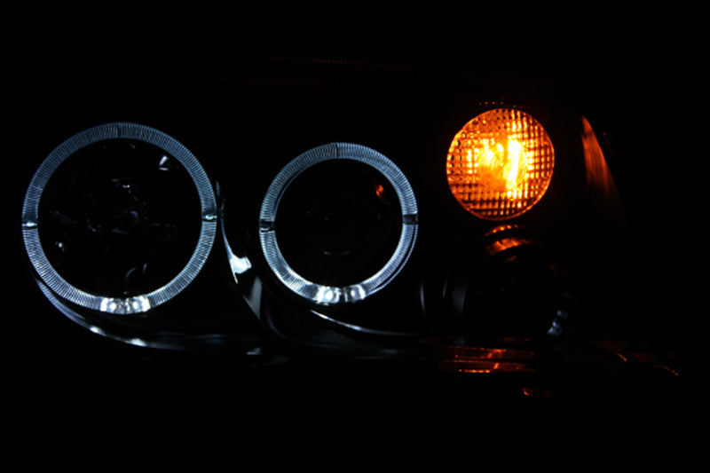 Anzo  USA Voklswagen Jetta MK4 Projector Headlights W/ Halo Black 121369 Photo - Mounted