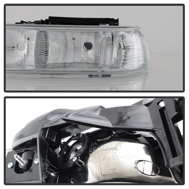 SPYDER Xtune Chevy TahOE 00-06 Amber Crystal Headlights w/ Bumper Lights Chrome HD-JH-CSIL99-SET-AM-C 5064226 5064226 Photo - Unmounted