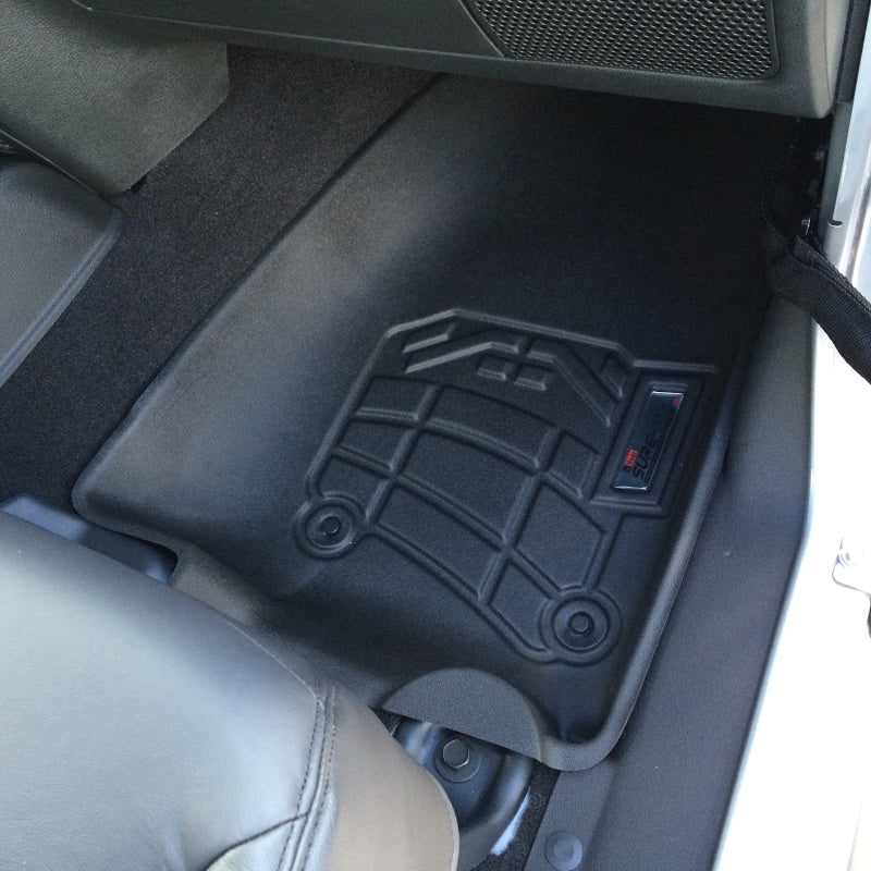 Westin 2014-2018 Jeep Wrangler/Wrangler Unlimited Wade Sure-Fit Floor Liners Front - Black 72-110066 72-110066 Photo - Mounted