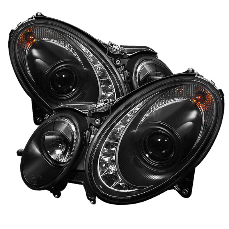 Spyder Mercedes Benz E-Class 03-06 Projector Halogen Model- DRL- Blk PRO-YD-MBW21103-DRL-BK 5017482 5017482 Photo - Primary