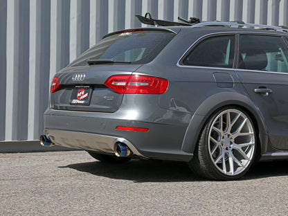 aFe MACH Force-Xp 13-16 Audi Allroad L4 SS Cat-Back Exhaust w/ Blue Flame Tips 49-36438-L 49-36438-L Photo - Mounted