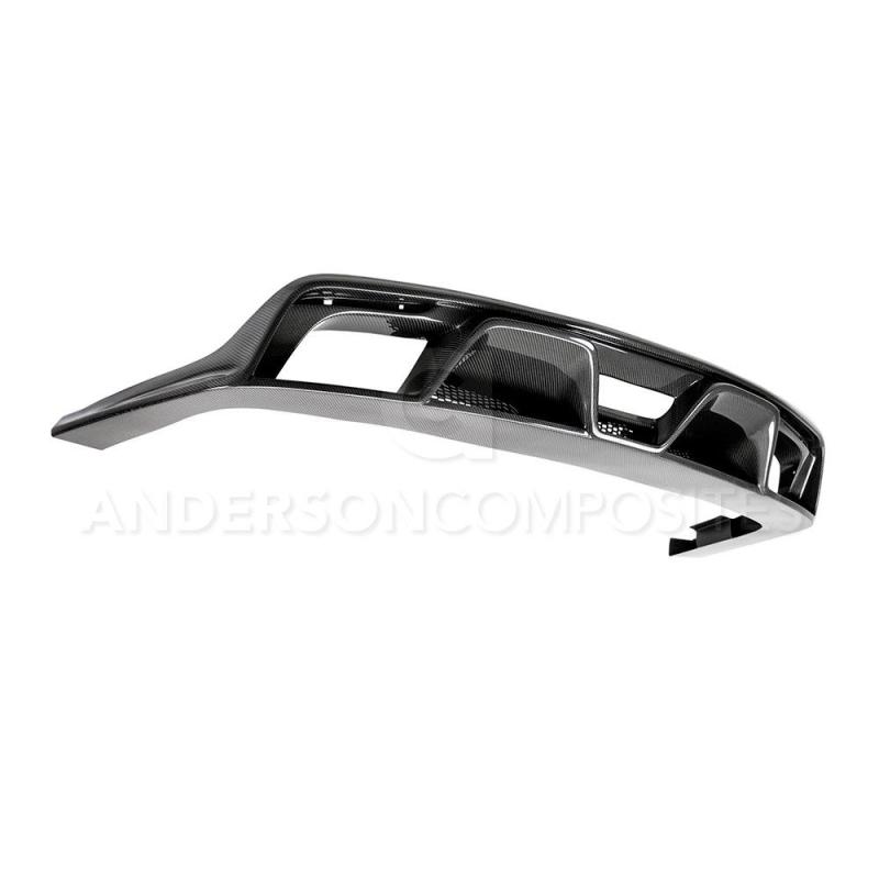 Anderson Composites 15-16 Ford Mustang R-Style Carbon Fiber Rear Valance (for Quad Tip Exhaust) AC-RL15FDMU-GR AC-RL15FDMU-GR Photo - Primary