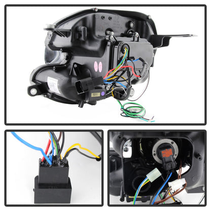 Spyder Mini Cooper 2007-2012 Projector Headlights Halogen Model Only - DRL Black PRO-YD-MC07-DRL-BK 5080608 5080608 User 1