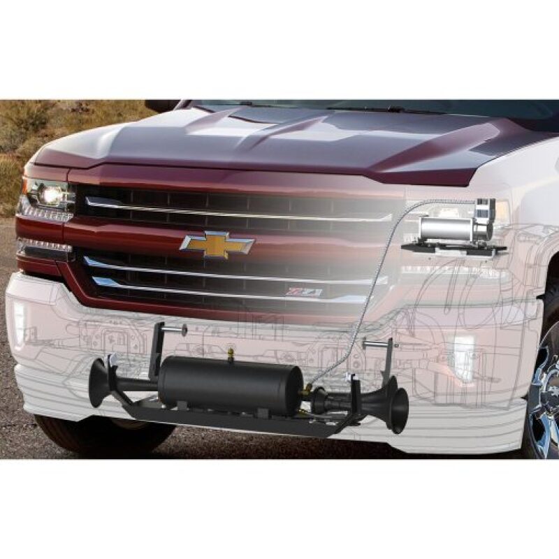 Kleinn Air Horns Kleinn 07-13 Chevrolet Silverado/ Sierra Onboard Air System w/ Model 230 Horns GM1500-230 GM1500-230 Photo - Primary