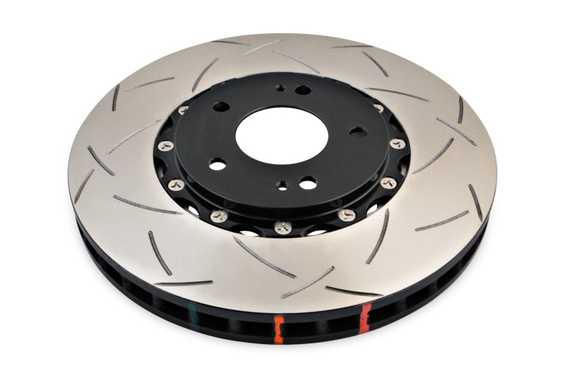 DBA 03-05 Evo 8/9 Front Slotted 5000 Series 2 Piece Rotor Assembled w/ Black Hat 52218BLKS 52218BLKS Photo - out of package