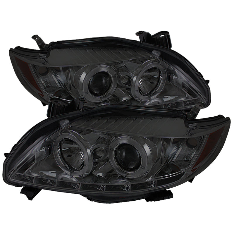 Spyder Toyota Corolla 09-10 Projector Headlights LED Halo DRL Smke High H1 Low H1 PRO-YD-TC09-DRL-SM 5032522 5032522 Photo - Primary