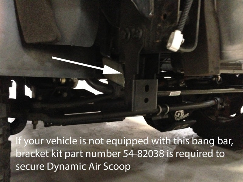 aFe Magnum FORCE Intake System Dynamic Air Scoop: Dodge RAM Diesel Trucks 54-82039 Photo - Mounted