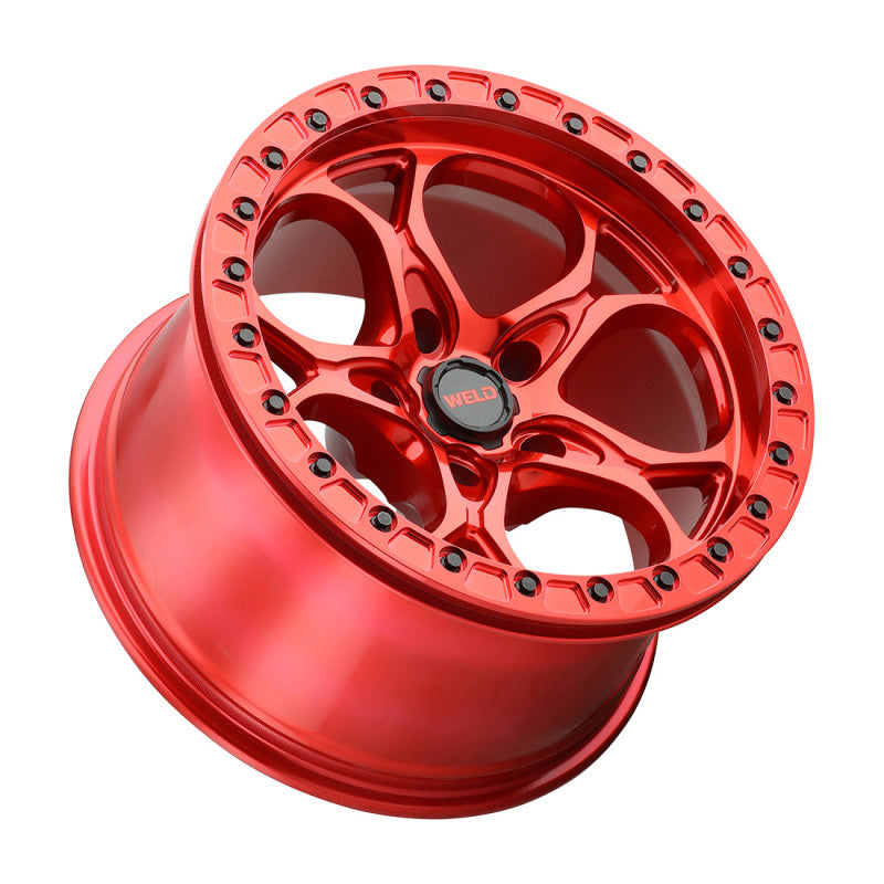 Weld Off-Road W906 17X10 Ledge Beadlock 5X127 ET-25 BS4.50 Candy Red / Red Ring 71.5 W90670075450 W90670075450 Photo - Primary
