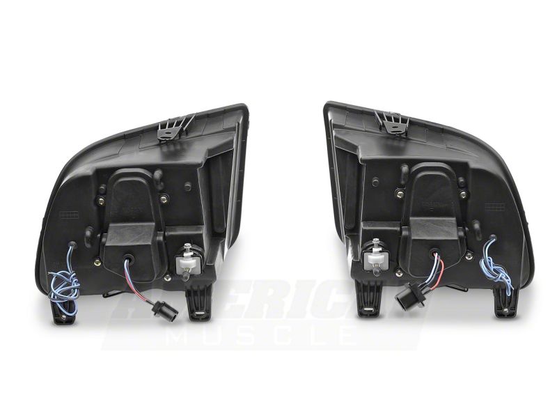 Raxiom 05-09 Ford Mustang Excluding GT500 LED Halo Projector Headlights- Chrome Housing (Clear Lens) 49006 49006 Photo - Close Up