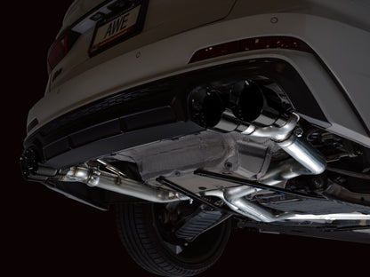AWE Tuning 19-23 Audi C8 S6/S7 2.9T V6 AWD Track Edition Exhaust - Diamond Black Tips 3020-43109 3020-43109 Photo - Mounted