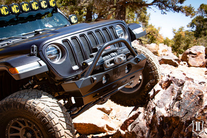 ICON 2018+ Jeep Wrangler JL / 2020+ Jeep Wrangler JT Pro Series Front Bumper w/Bar/Tabs 25164 25164 Photo - lifestyle view