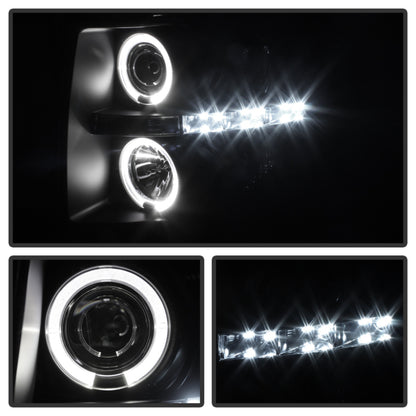 Spyder Chevy Silverado 1500/2500 07-13 Projector Headlights LED Halo LED Blk Smke PRO-YD-CS07-HL-BSM 5078322 5078322 User 1