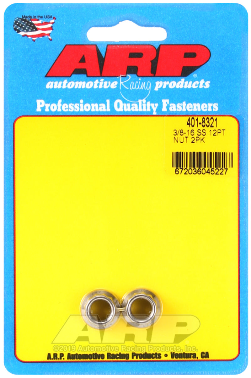 ARP 3/8-16 SS 12pt nut kit 0MX24 401-8321 Photo - Primary