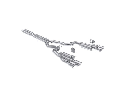 MBRP 2024+ Ford Mustang 5.0L T304 SS 3in Cat-Back Dual Split Exhaust w/ Quad Tips (Valve Delete) S7282304 S7282304 Photo - Primary