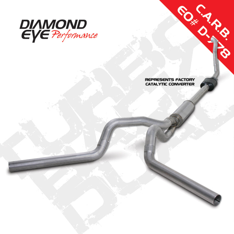Diamond Eye Performance Diamond Eye KIT 4in TB DUAL AL: 94-97 FORD 7.3L F250/F350 PWRSTROKE NFS W/ CARB EQUIV STDS K4308A K4308A Photo - Primary