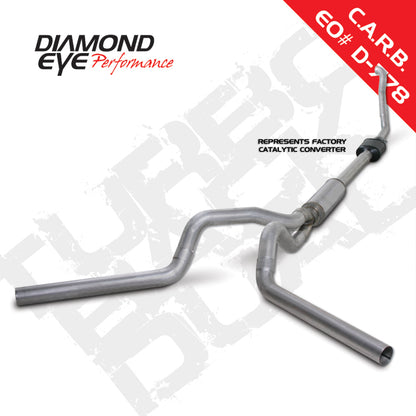 Diamond Eye Performance Diamond Eye KIT 4in TB DUAL AL: 94-97 FORD 7.3L F250/F350 PWRSTROKE NFS W/ CARB EQUIV STDS K4308A K4308A Photo - Primary