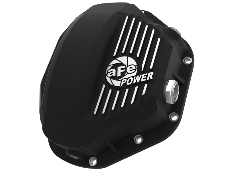 aFe Pro Series Rear Differential Cover Black w/ Machined Fins: Dodge Diese 46-70032 Photo - Primary
