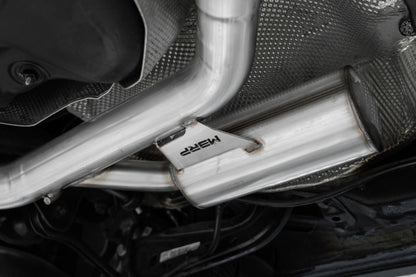 MBRP 2022 VW Jetta GLI 2.0 TSI 3in Cat Back T304 SS 2.5in Dual Split Rear w/ Carbon Fiber Tips S46153CF S46153CF Photo - Close Up