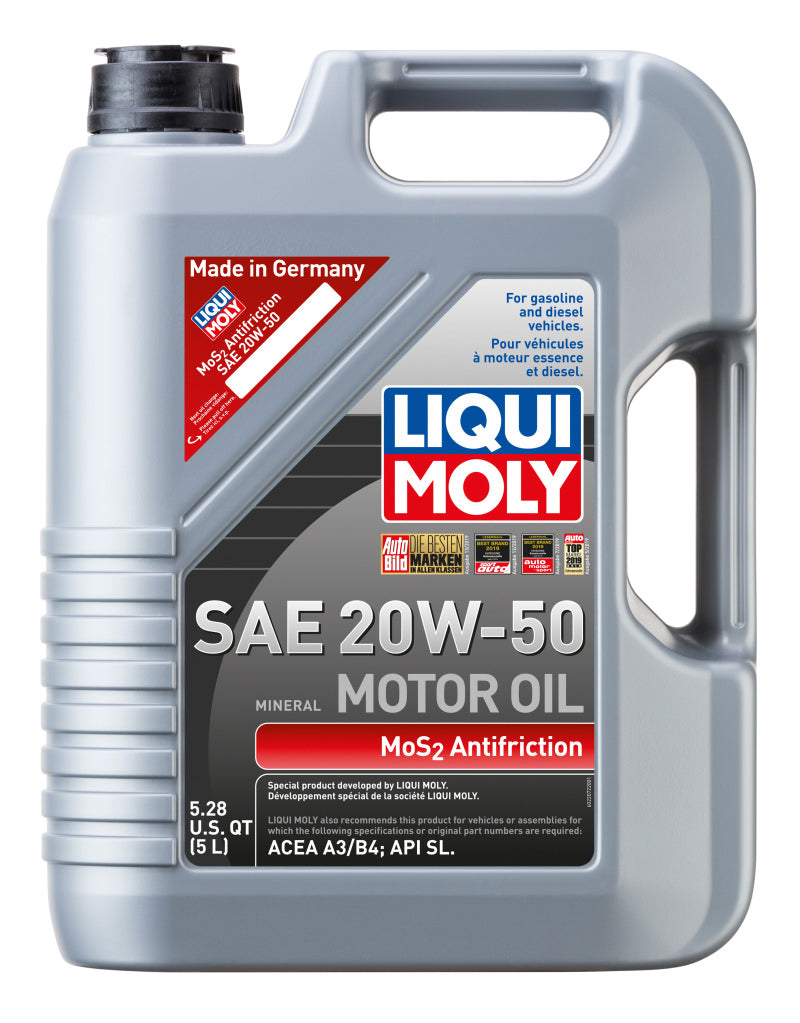 LIQUI MOLY 5L MoS2 Anti-Friction Motor Oil 20W-50 22072 22072 Photo - Primary