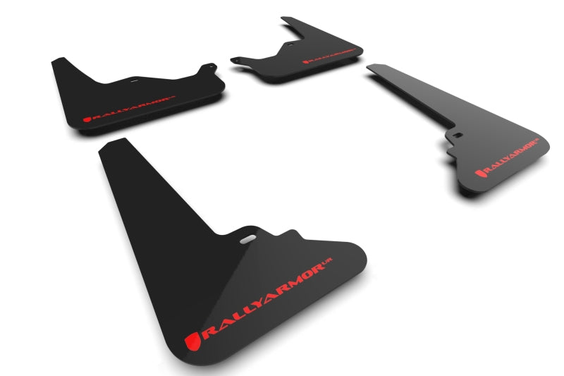 Rally Armor 21-23 Tesla Model S / S Plaid Black UR Mud Flap w/ Red Logo MF101-UR-BLK-RD MF101-UR-BLK-RD Photo - Primary