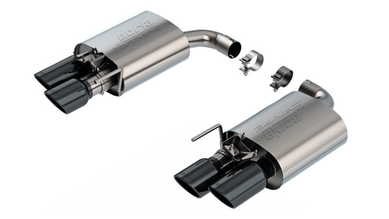 Borla 2024 Ford Mustang GT 5.0L V8 w/ Active Exhaust S-Type Axle-Back Exhaust System - Black Chrome 11985BC 11985BC Photo - Primary