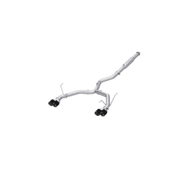 MBRP 2022+ Subaru WRX 3in Cat-Back Dual Split Rear Quad Carbon Fiber Tips Race Profile Exhaust S48083CF S48083CF Photo - Primary