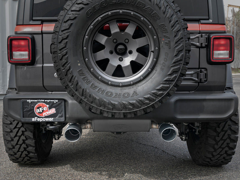 aFe Rebel Series 2-1/2" 409 Stainless Steel Cat-Back Exhaust System 49-48076-B Photo - Mounted
