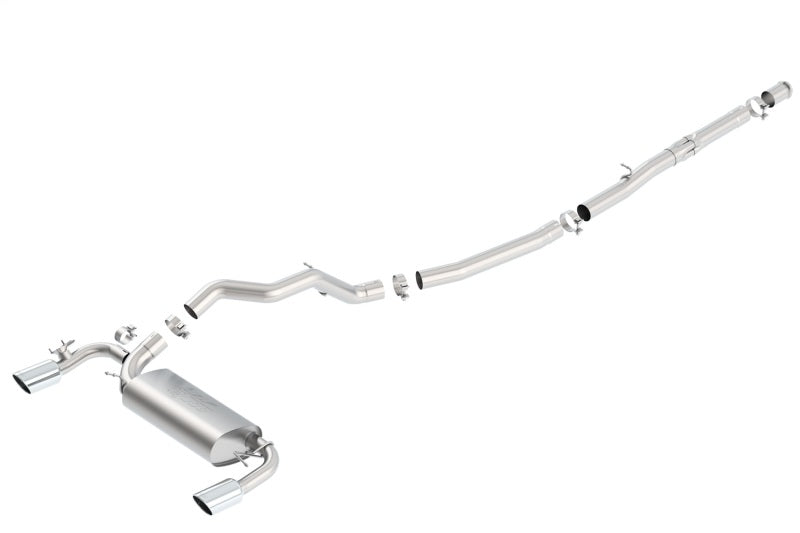 Borla 16-17 Ford Focus RS 2.3L MT Round Angle-Cut Tips Split Rear Exit ATAK Catback Exhaust 140730 140730 Photo - Primary