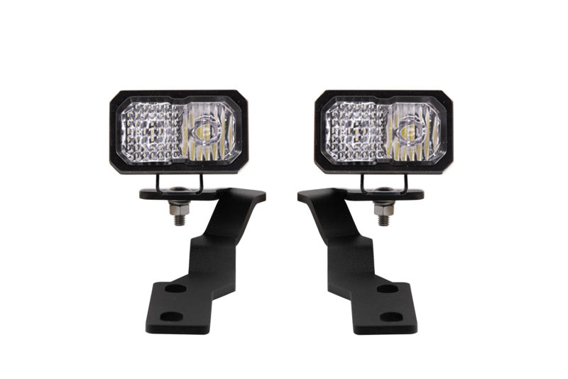 Diode Dynamics 16-21 Toyota Tacoma Stage Series 2in LED Ditch Light Kit - Pro White Combo DD6378 DD6378 Photo - Primary