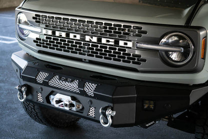 DV8 Offroad 2021+ Ford Bronco Front Bumper Winch Capable w/ Optional Bull Bar/Aux Light Opening FBBR-01 FBBR-01 Photo - Mounted
