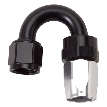 Russell #12 Full Flow Swivel 180° Tight Radius Hose Ends - Black / Silver 613533 Photo - Primary