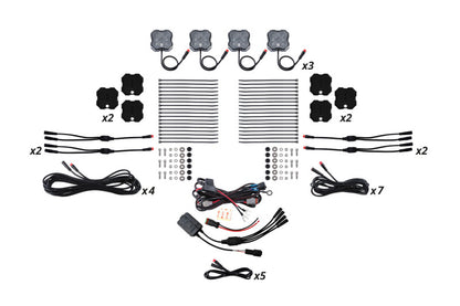 Diode Dynamics RGBW Rock Light Installer Magnet Mount Kit w/Controller (12-pack) DD7749C DD7749C Photo - Primary