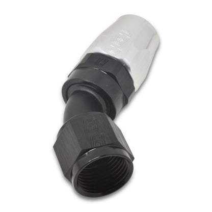 Russell Full Flow 45° Swivel Style Hose End - Black / Silver 610113 Photo - out of package