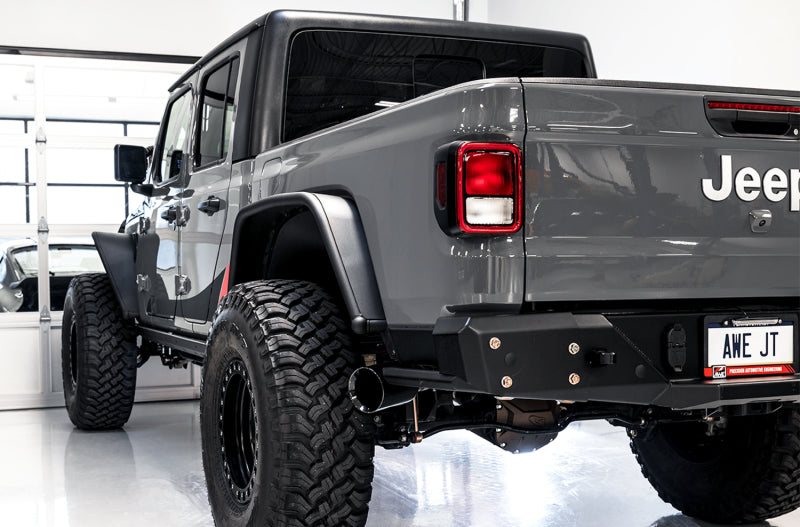 AWE Tuning 2020+ Jeep Gladiator 3.6L Trail-to-Tread (Single-Side) Conversion Kit w/Diamond Blk Tip 3015-23063 3015-23063 Photo - Mounted